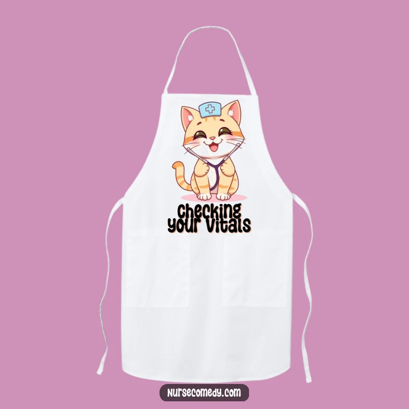Funny Cat Nurse Apron: Playful Kitty's Kitchen Gift