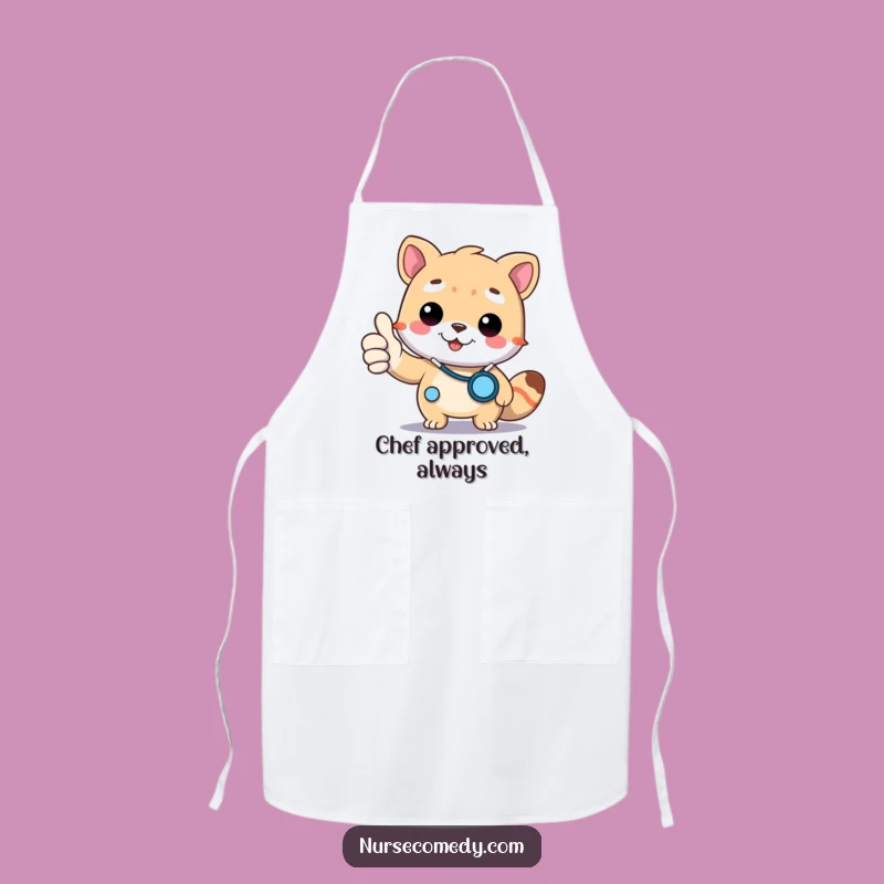 Funny Doctor Animal Apron: Thumbs Up Character, Stethoscope Fun, Kitchen Gift!