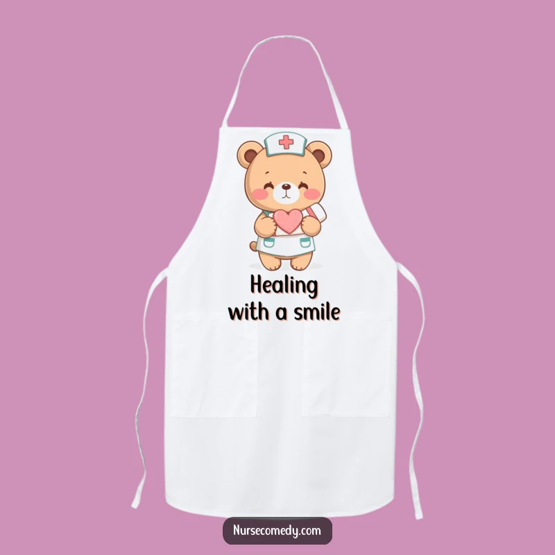 Funny Bear Nurse Apron - Chef's Caring Kitchen Gift!