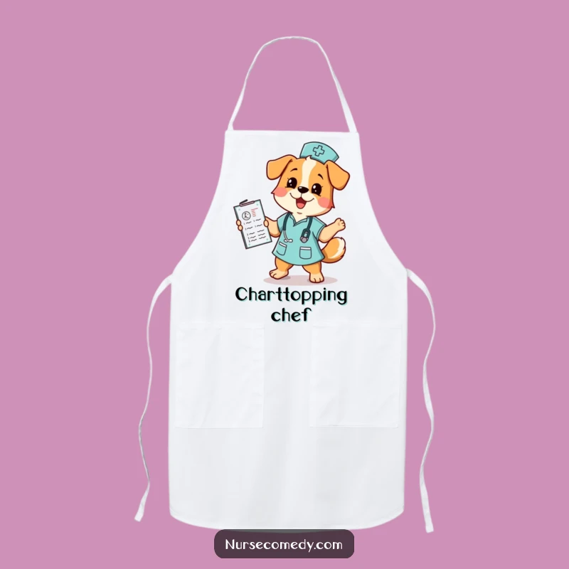 Funny Dog Nurse Apron: Hilarious Medical Chart Kitchen Wear for Pet Lovers