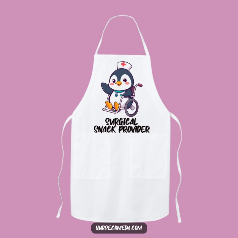 Funny Penguin Nurse Apron - Cheerful Kitchen Helper!