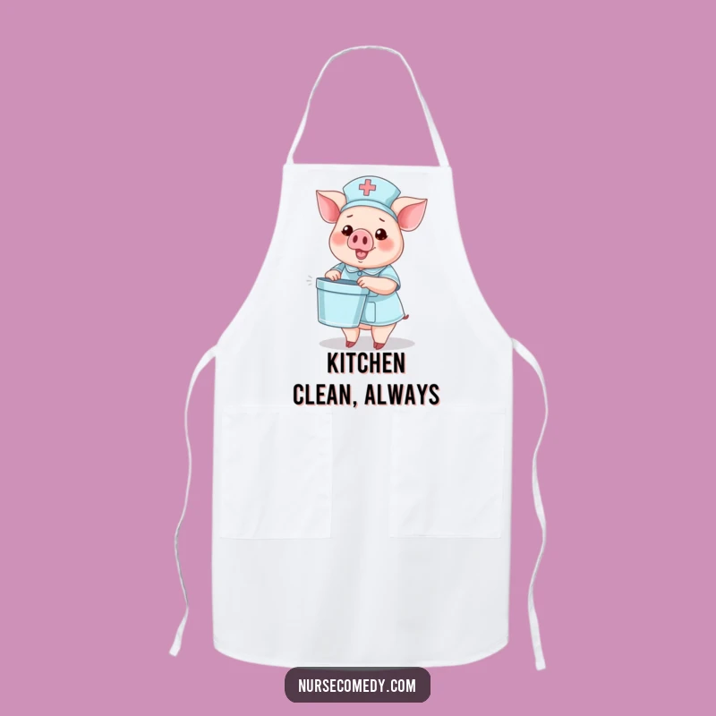 Funny Pig Nurse Apron: Charming Kitchen Accessory for Cheerful Cooks