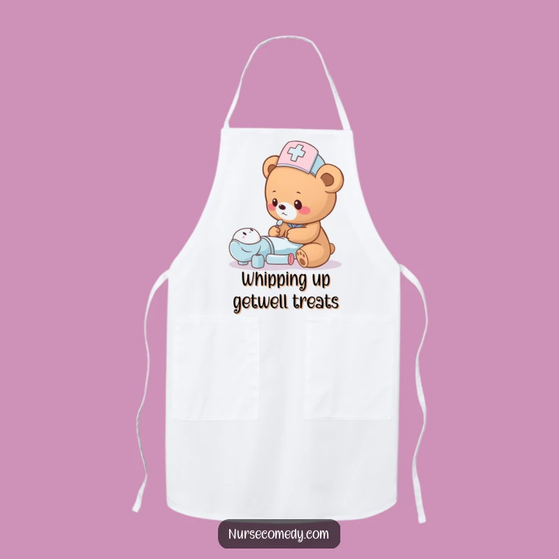 Funny Bear Cub Nurse Apron - Adorable Kitchen Healthcare Wear