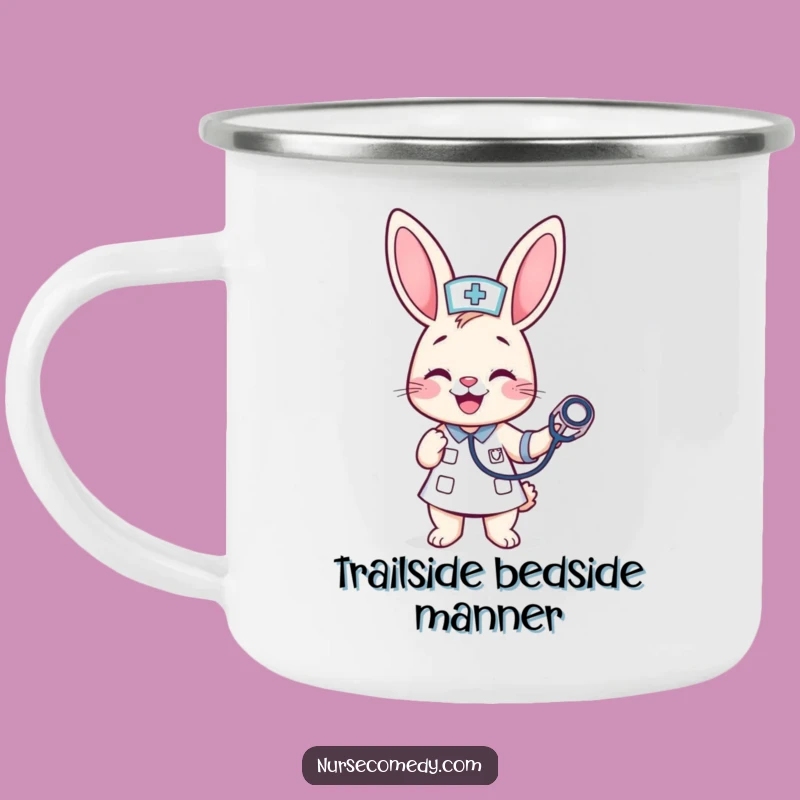Durable Funny Kawaii Bunny Nurse Camping Mug: Healing Adventures