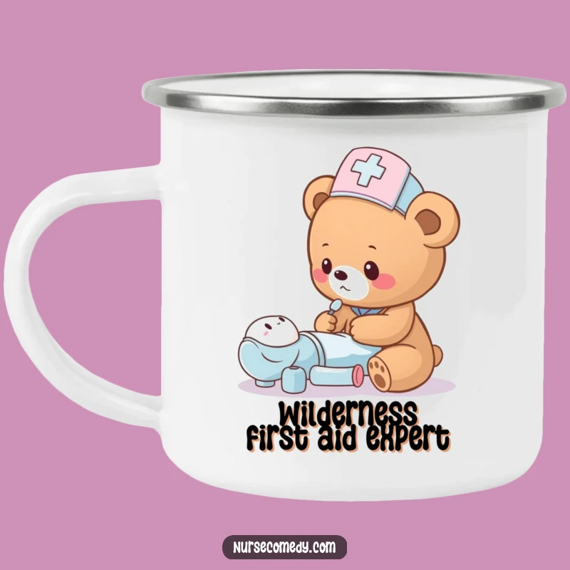 Funny Bear Cub Nurse Camping Mug - Outdoor Hospital Humor