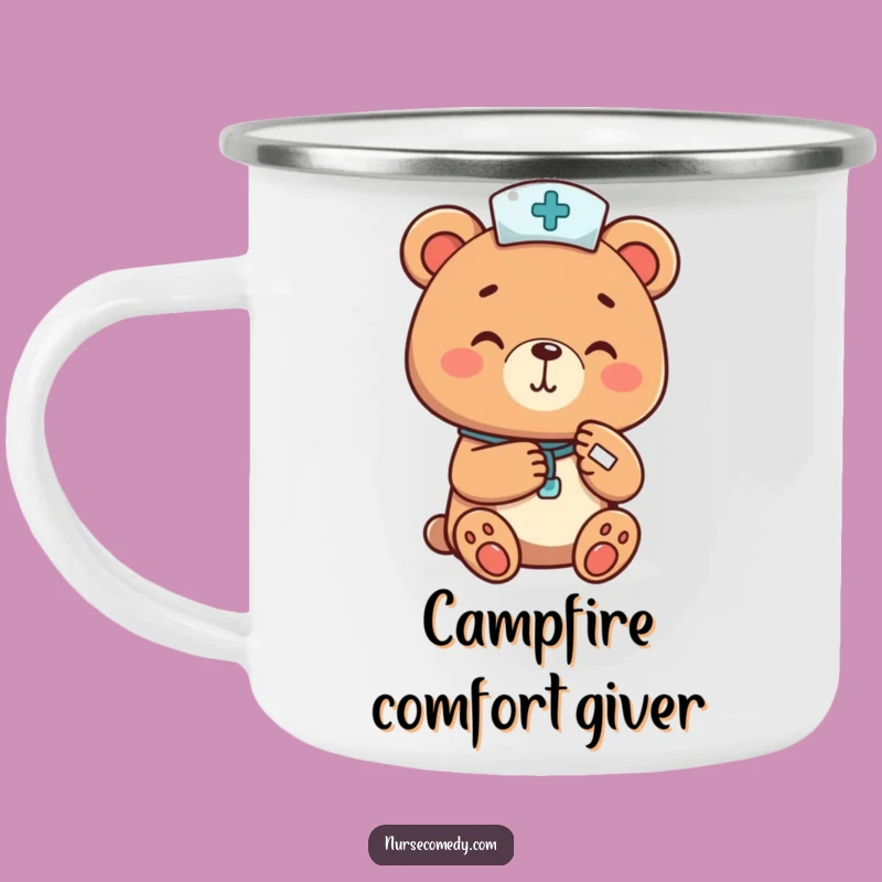 Funny Bear Nurse Camping Mug - Trail Ready Humor for Gentle Care