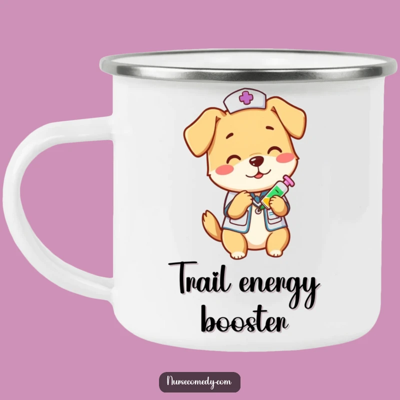 Funny Dog Nurse Camping Mug - Trail Ready Humor for Playful Health