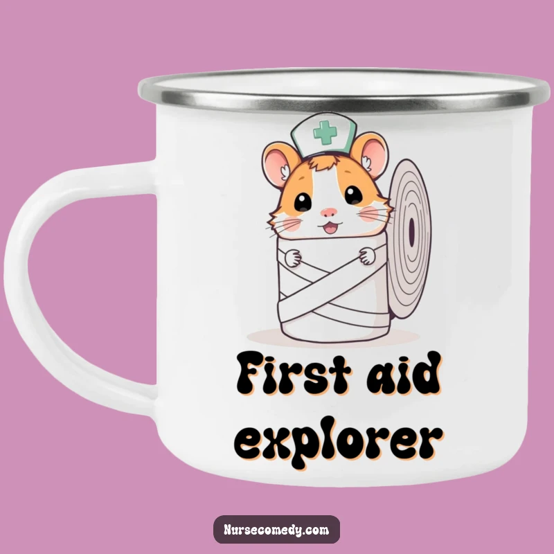 Funny Hamster Nurse Camping Mug - Curious Adventure Companion!