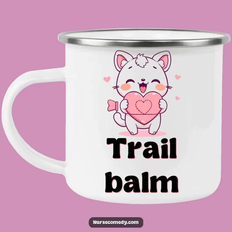 Kawaii Animal Heart Bandage Camping Mug: Adventure Fueled by Cute Healing