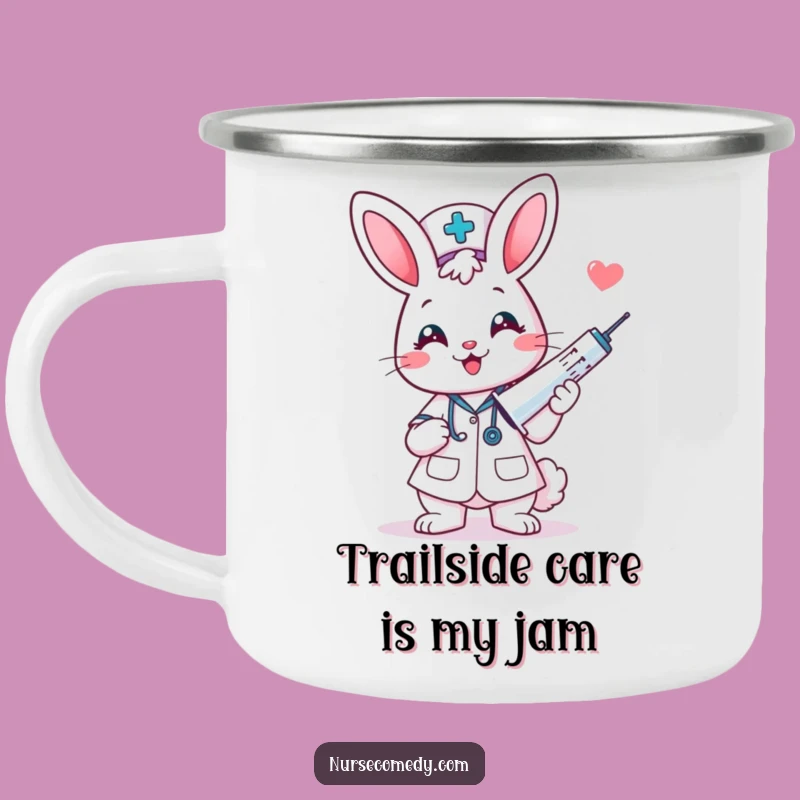 Funny Kawaii Bunny Nurse Camping Mug - Outdoor Humor Drinkware