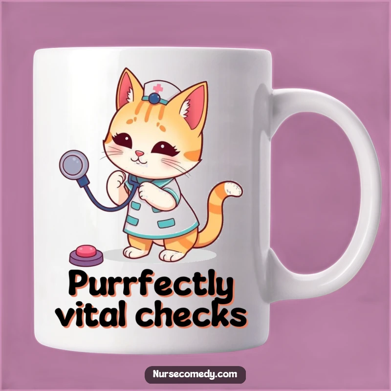 Funny Cat Nurse Mug: Playful Feline Doctor Gift for Vet Techs and Animal Lovers