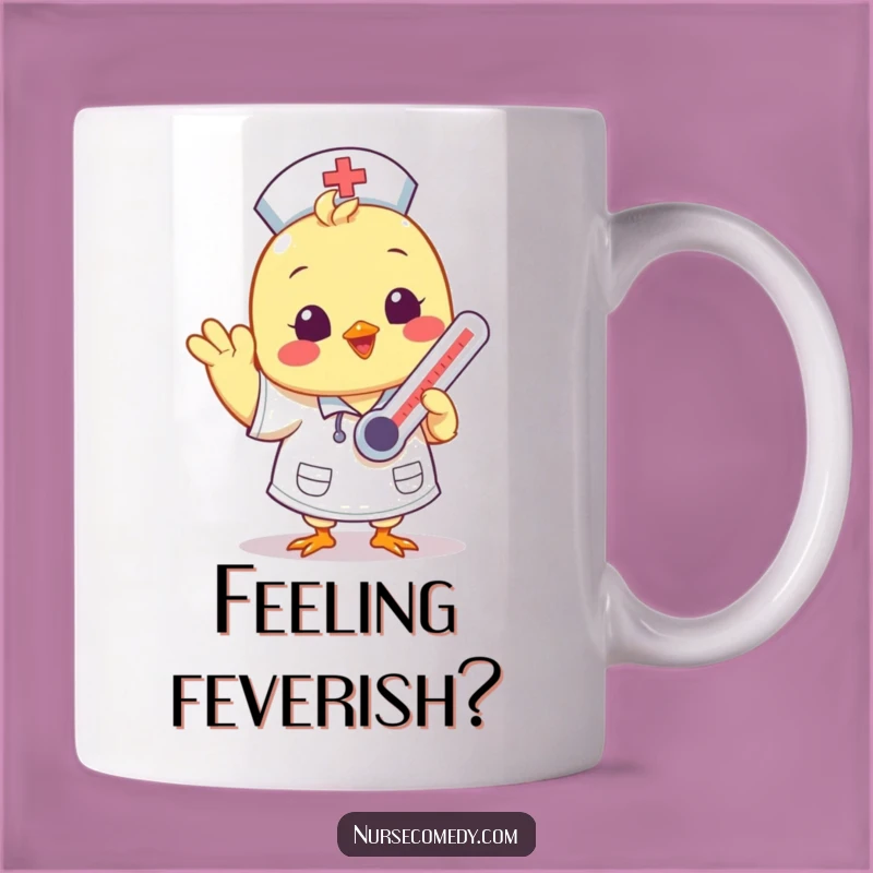 Send cheerful wishes with this funny chick nurse mug, ready to help you feel better. A perfectly comforting and funny gift.