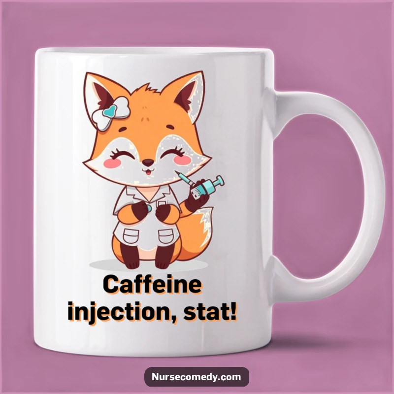 Funny Fox Nurse Mug - A Hilarious Gift for Healthcare Heroes