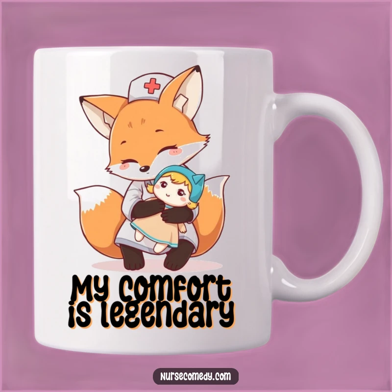 Funny Fox Nurse Mug Gift: Adorable Comforting Hug for Doll Lovers