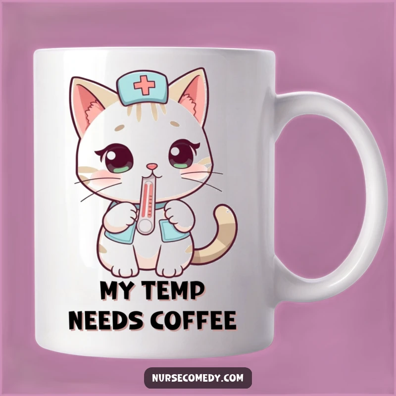 Funny Cat Nurse Mug: Adorable Animal Doctor Gift for a Curious Vet Tech