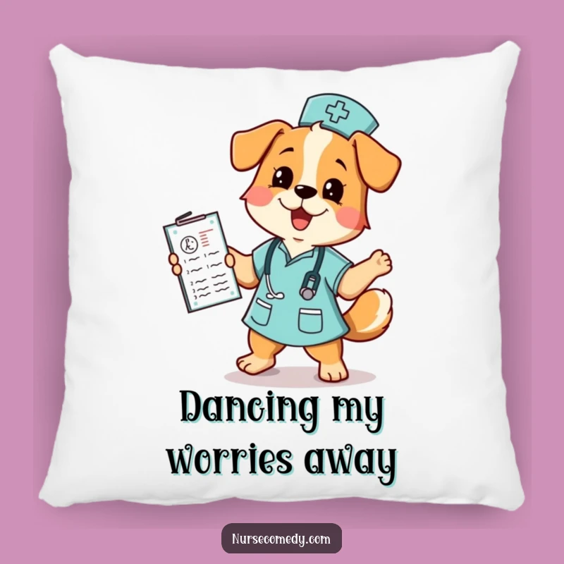 Funny Dog Nurse Pillow: Comfy & Hilarious Medical Chart Accent Cushion