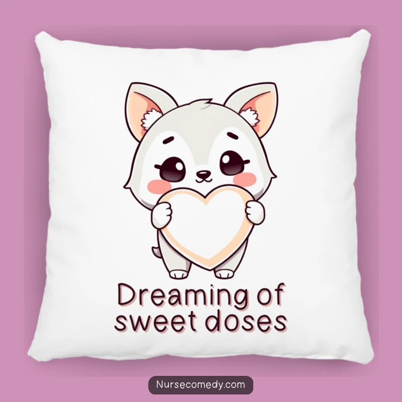 Soft Funny Health Animal Pillow: Winking Comfort, Heart Pill Cozy, Gift!