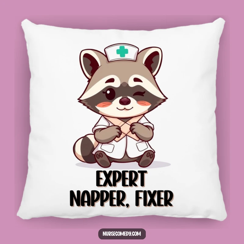 Funny Raccoon Nurse Pillow: Expert Comfort & Witty Decor