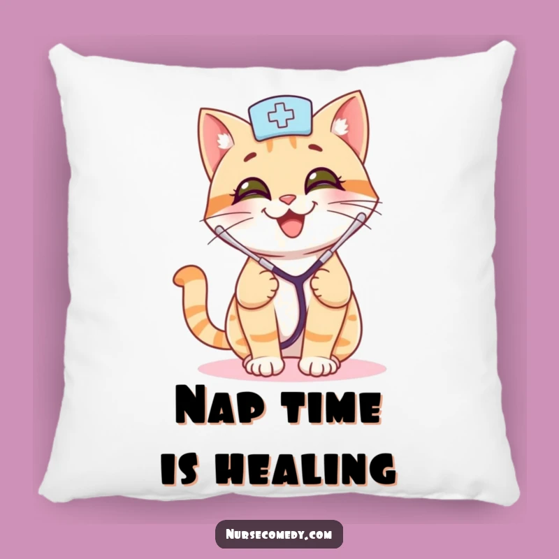 Funny Cat Nurse Pillow: Soft Playful Kitty Cushion Gift