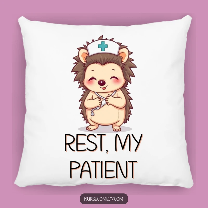 Funny Hedgehog Nurse Pillow: Soft Cushion for Comfort and Cheer