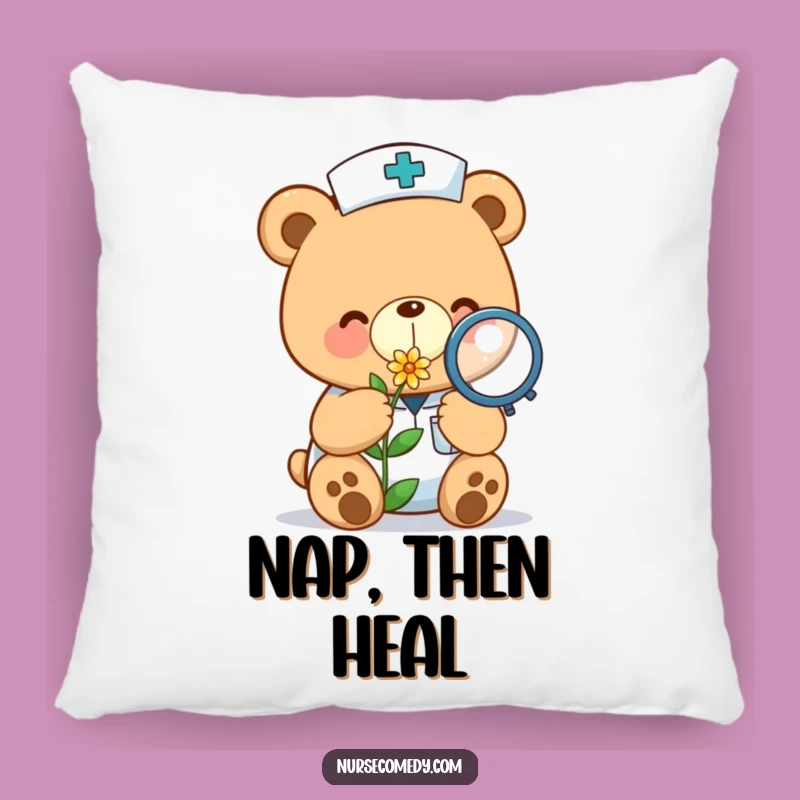 Funny Kawaii Bear Nurse Flower Pillow: Huggable Comfort with a Tender Touch