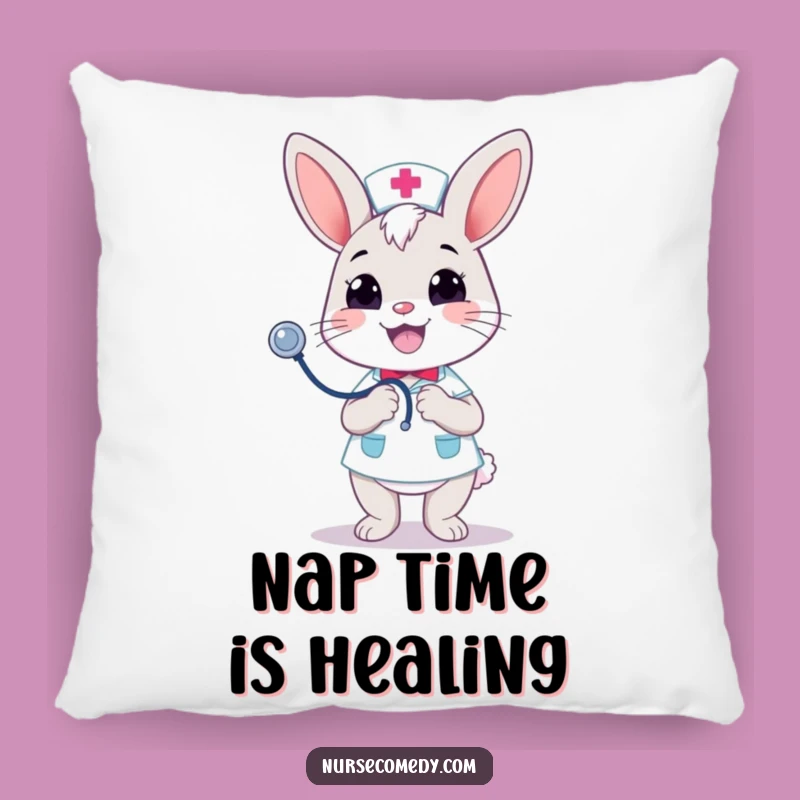 Funny Kawaii Bunny Nurse Pillow: Merry Bounce Comfort - Cozy Healing!