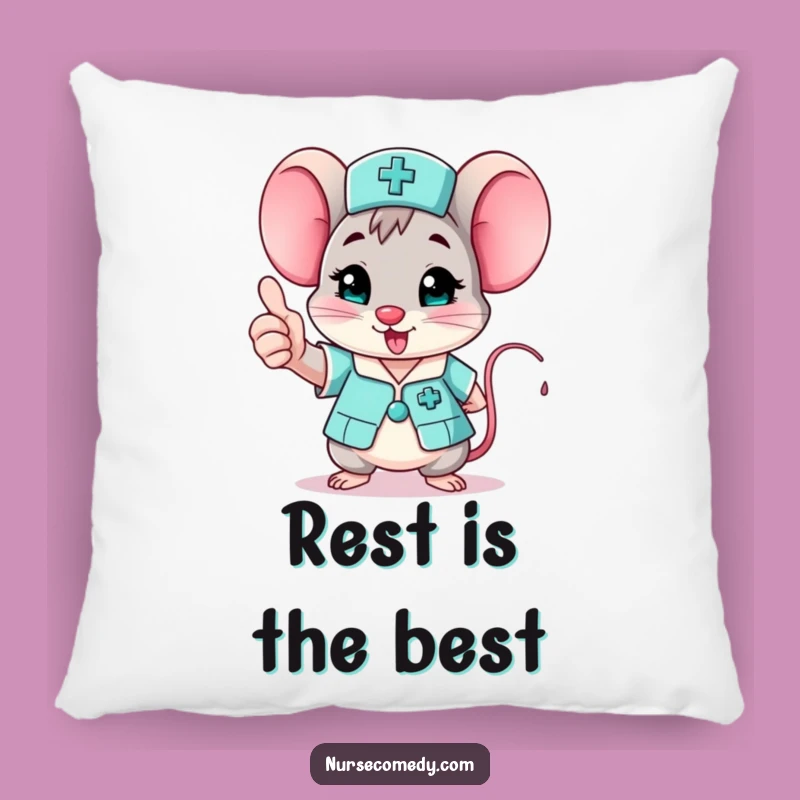 Funny Mouse Nurse Pillow: Cozy Thumbs Up Comfort Gift