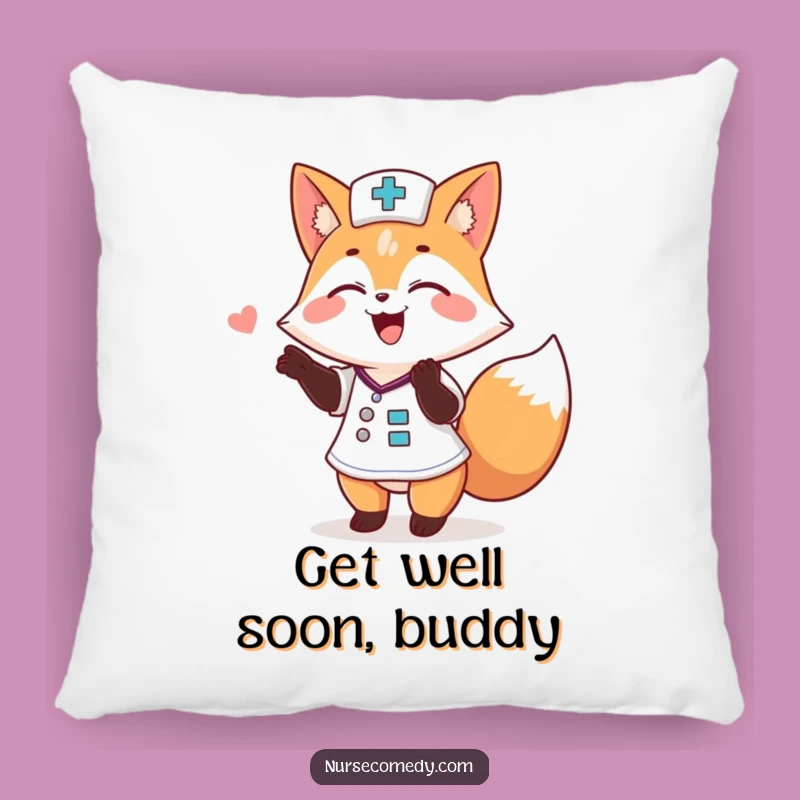 Funny Fox Nurse Pillow: Cozy Comfort with a Hilarious Pat Back!