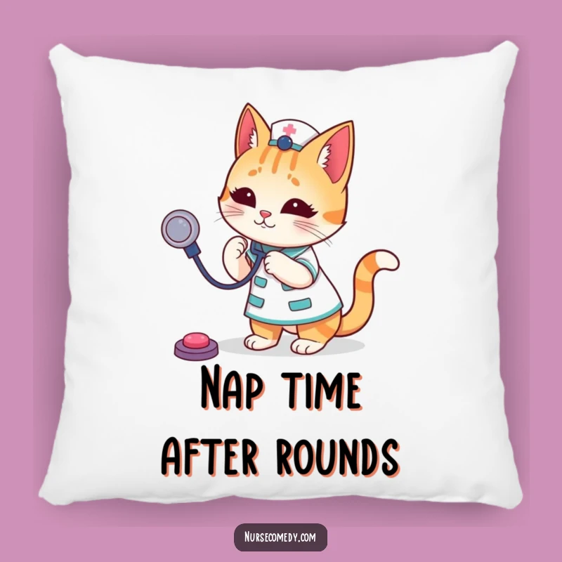 Funny Cat Nurse Pillow: Cozy Feline Doctor Cushion, Perfect Humorous Comfort Gift