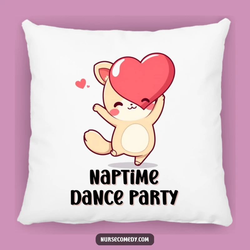 Soft Funny Kawaii Animal Pillow: Dance Heart Comfort, Adorable Funny Gift Cushion