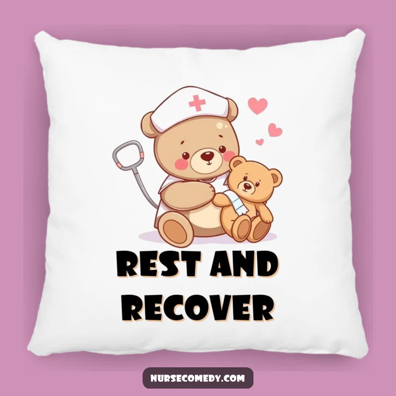 Funny Bear Nurse Pillow: Soft Teddy Bear Comfort Cushion Gift