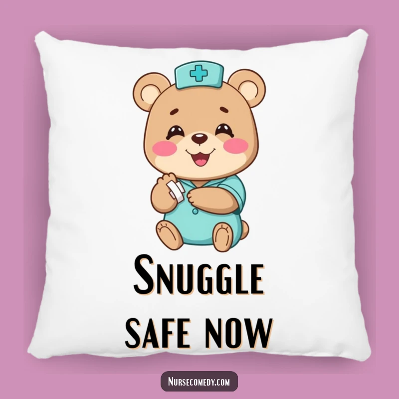 Funny Bear Nurse Pillow - Soft, Cozy, and Hilarious Comfort Gift