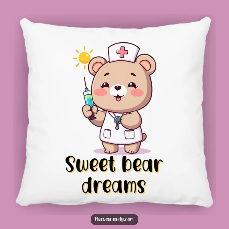 Funny Bear Nurse Pillow - Comfy & Cheerful Cushion