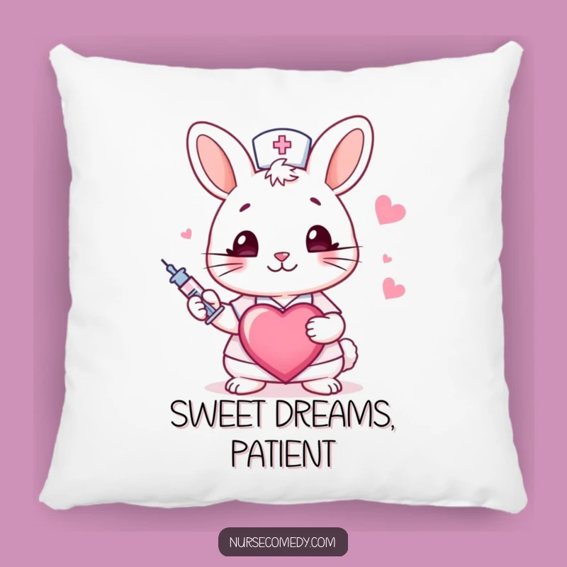 Funny Rabbit Nurse Pillow: Soft Winking Bunny Cushion Gift