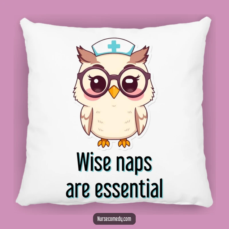 Funny Kawaii Owl Nurse Specs Pillow: Cuddle Up with Comfort and Curiosity