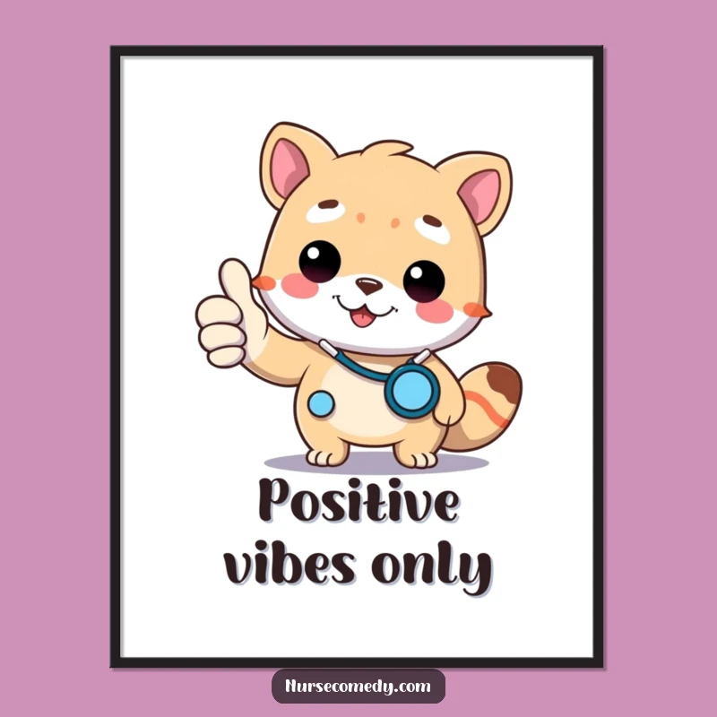 Download Funny Doctor Animal Art: Thumbs Up, Stethoscope, Instant Gift!