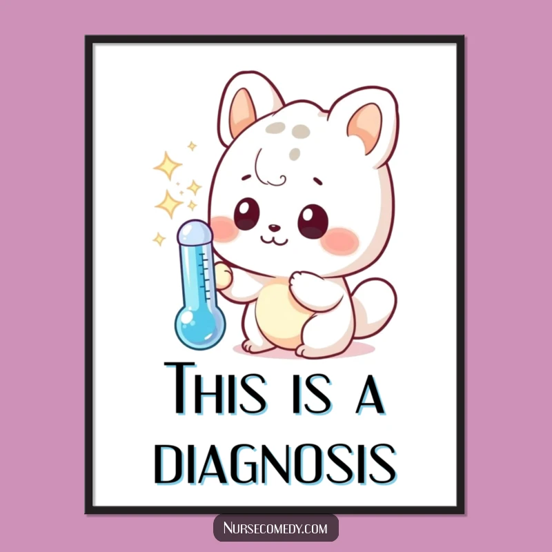 Funny Kawaii Animal Digital Art: Curious and Whimsical, Perfect Funny Gift!