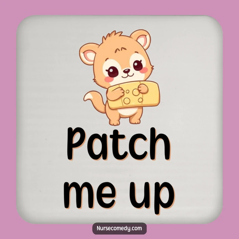 Funny Animal Bandage Coaster: Curious Protection, Humorous Table Guard!