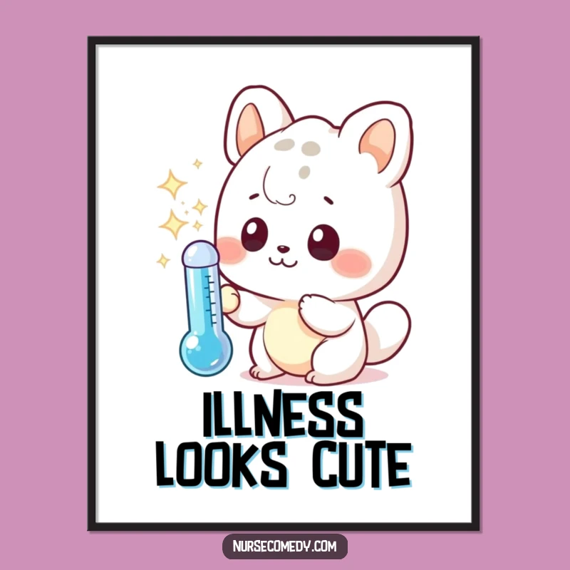 Funny Kawaii Animal Poster: Spark Joyful Curiosity, Ideal Funny Gift Art!