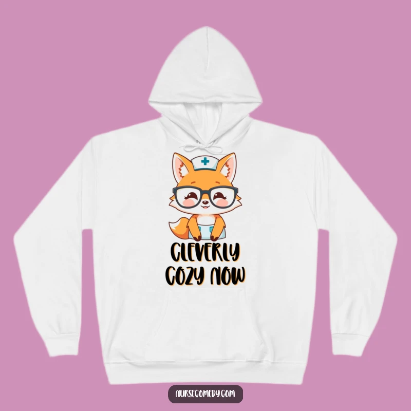 Cozy Funny Fox Nurse Hoodie: Warm Hugs & Humorous Gift