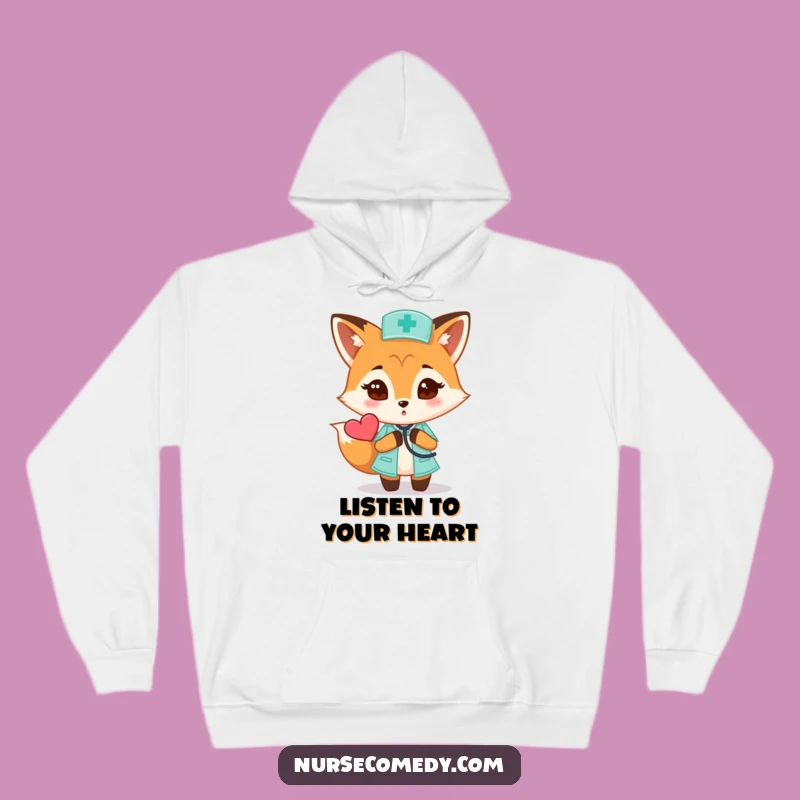 Cozy Fox Nurse Hoodie: Curious Heart Sounds, Ultimate Funny Doctor Gift