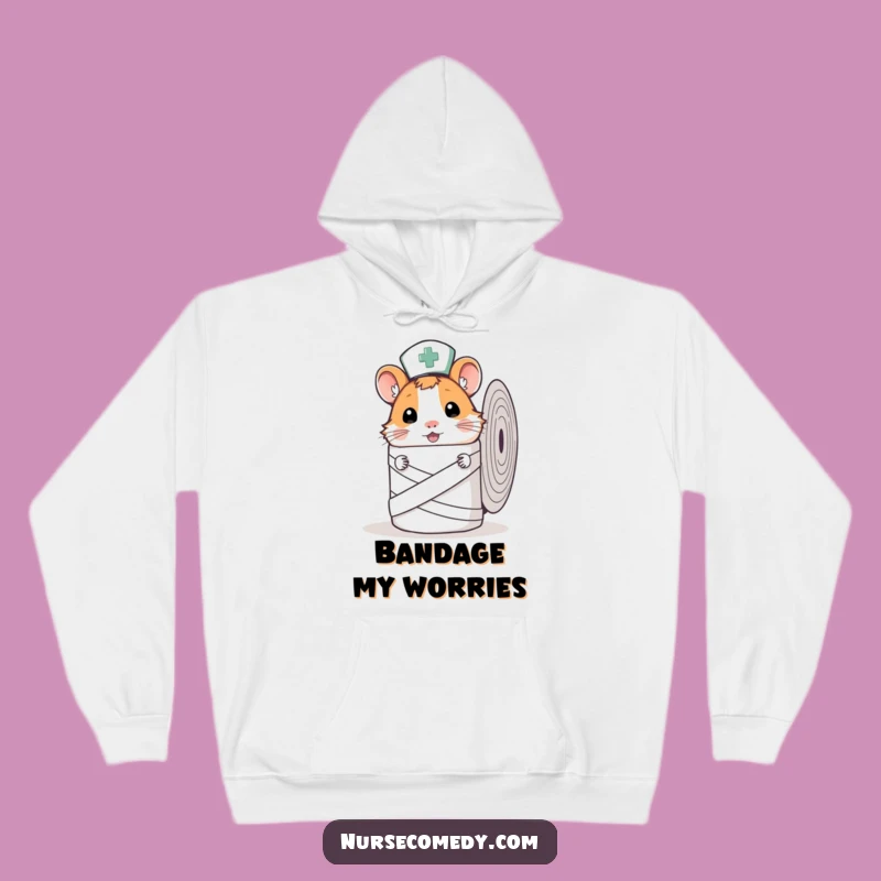 Cozy Funny Hamster Nurse Hoodie - Curious Comfort!