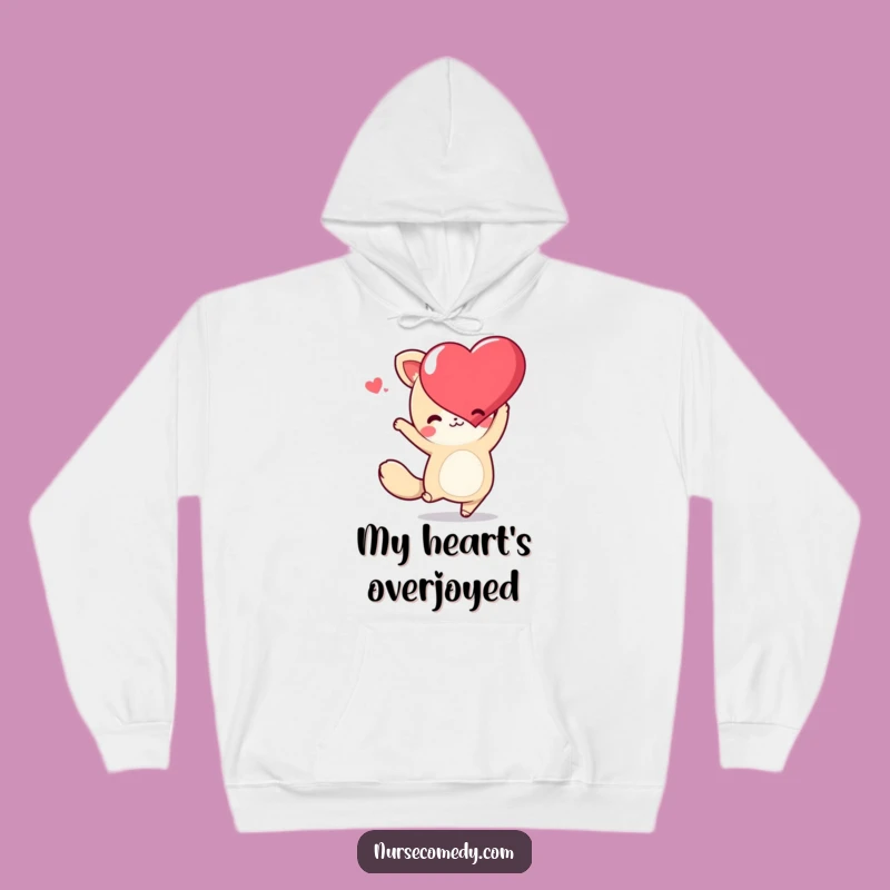 Cozy Funny Kawaii Animal Hoodie: Dance Party Heart, Warm Funny Gift Wear