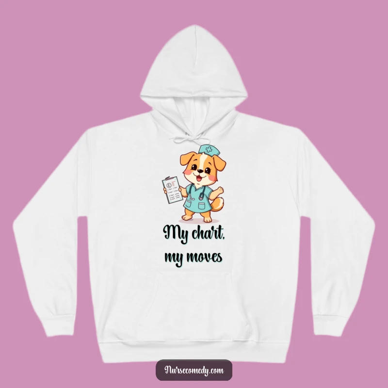 Funny Dog Nurse Hoodie: Cozy & Hilarious Medical Chart Sweatshirt for Vet Lovers