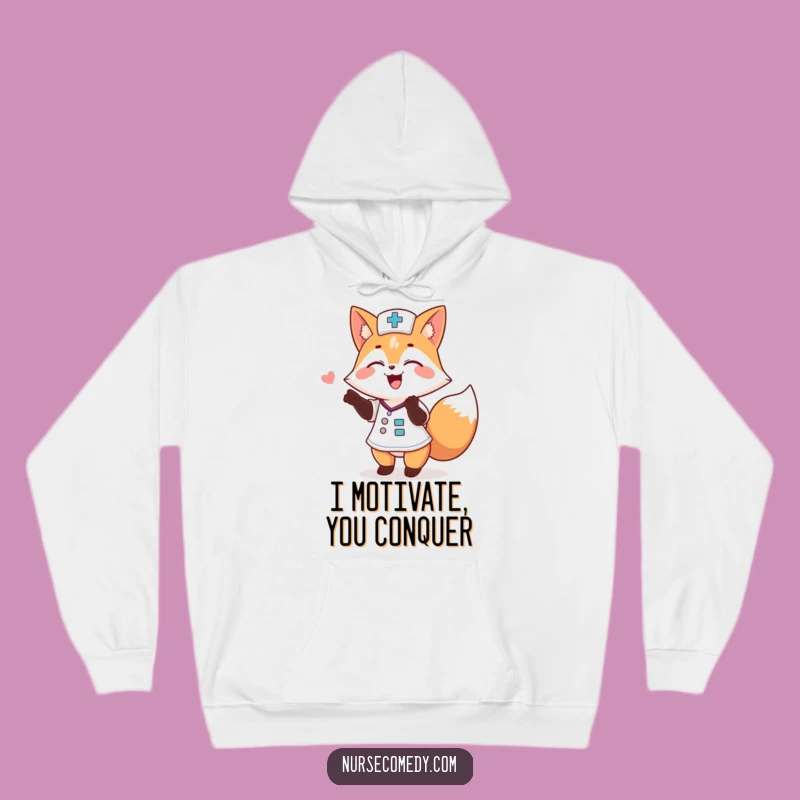 Funny Fox Nurse Hoodie: Cozy & Hilarious Animal Doctor Gift for Comfort!