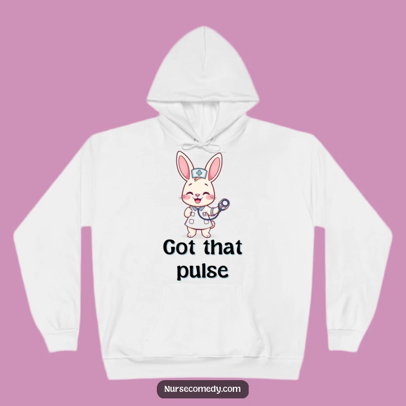 Cozy Funny Kawaii Bunny Nurse Hoodie: Comfort For Caregivers