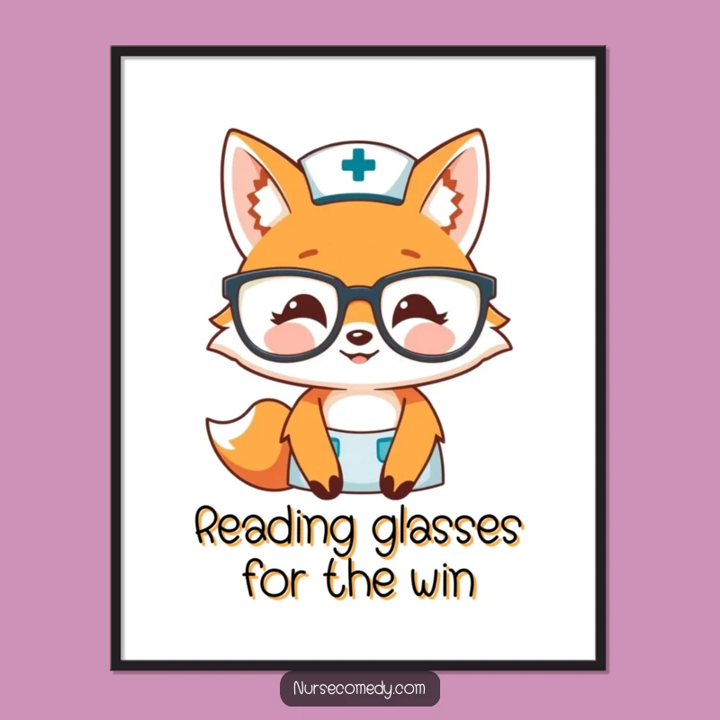 Free Printable Fox Nurse Wall Art: Whimsical, Funny Downloadable Decor