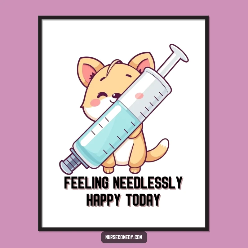 Funny Free Printable Wall Art: Animal & Syringe Humor, Quirky Downloadable Decor