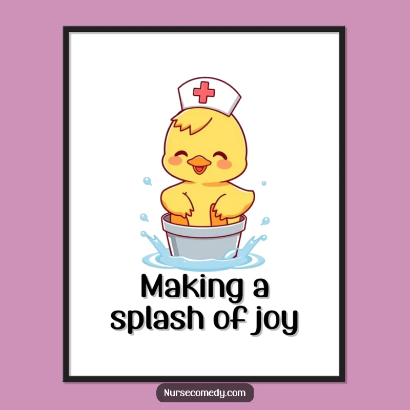 Free Printable Duck Nurse Wall Art - Funny Animal Decor Downloadable