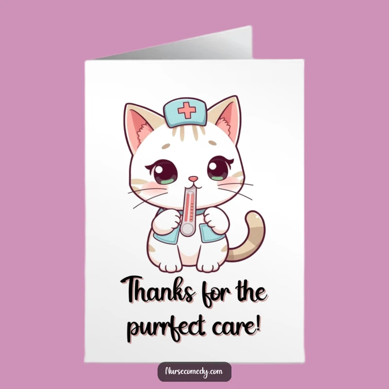 Free Printable Cat Nurse Thank You Card: Heartfelt, Funny Downloadable Gift